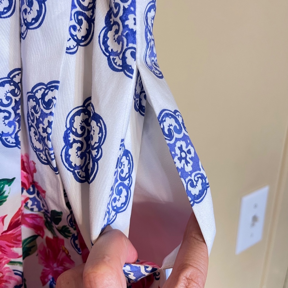 Talbots Blue and White Floral Dress - Picture 4 of 11